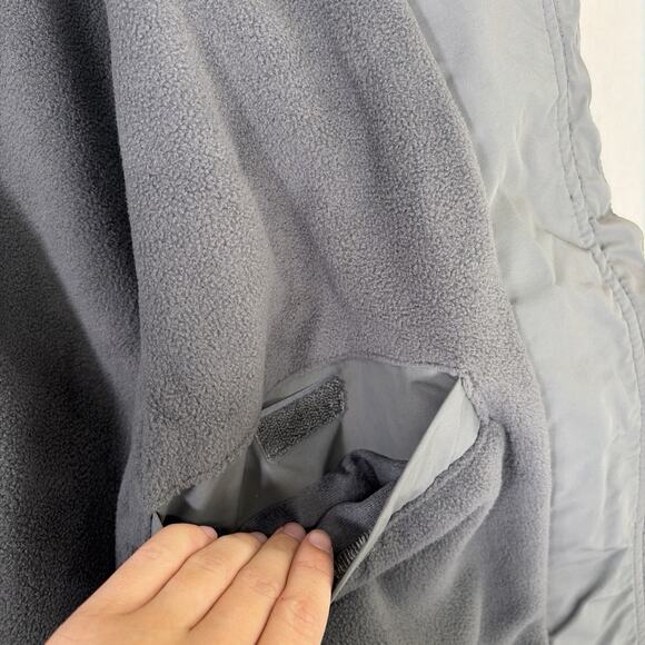 Lands' End Womens Medium 10-12 Grey Gray Fleece Lined Jacket Benefits Charity - Picture 9 of 16